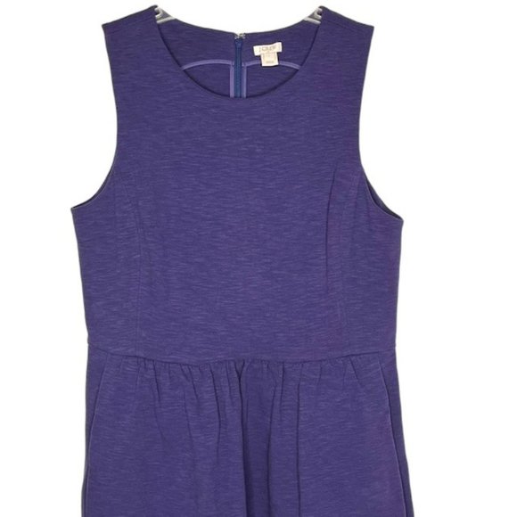 J. Crew Factory Daybreak Fit/Flare Dress in Raw Indigo (Blue/Purple) - L - Picture 3 of 11
